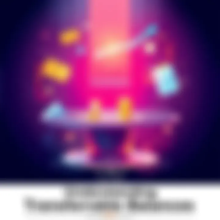 An abstract representation of financial flexibility, showcasing interconnected elements of banking and personal finance.