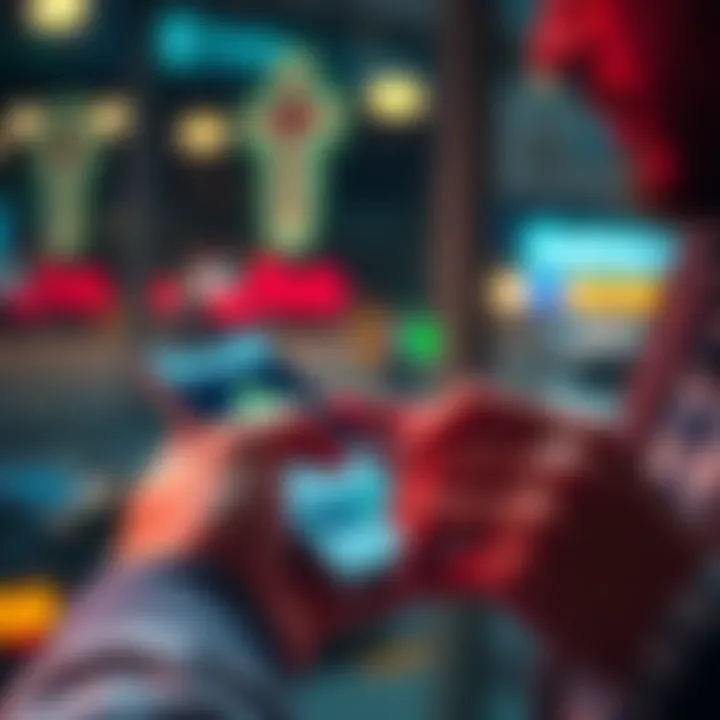 A person using a smartphone to transfer cryptocurrency funds to their bank account with a digital wallet app open