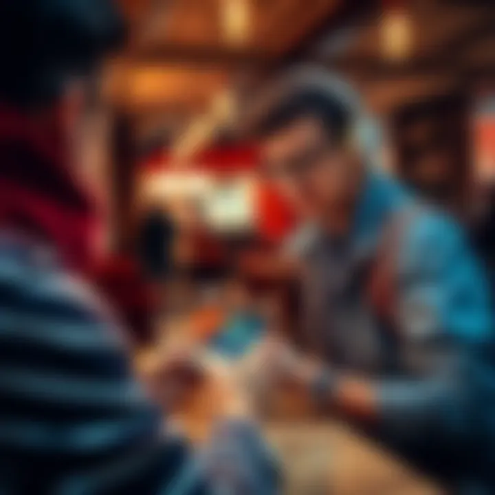 A traveler uses a crypto wallet app on their phone while making a contactless payment in a café abroad.