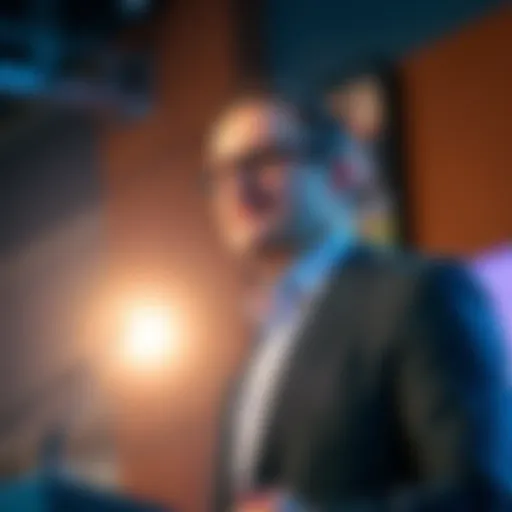 Trevor Filter, the CEO, speaking at a press conference about new initiatives to change operations and strategy.