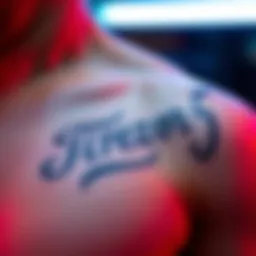 A close-up of a unique tattoo featuring a seed phrase design on skin, showcasing creativity