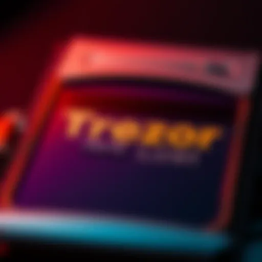 A close-up of a Trezor wallet showing unclear font characters that caused a crypto loss.