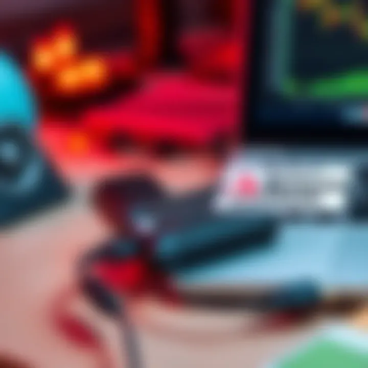 A Trezor wallet plugged into a laptop with a warning sign about malware risks