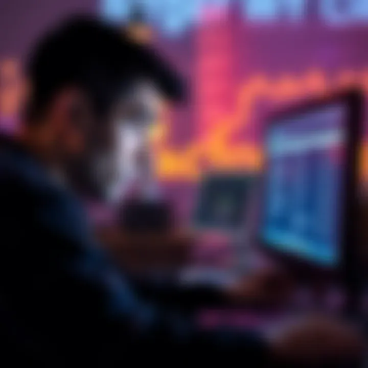 A person looking at a computer screen, confused while trying to recover a missing wallet on their Trezor Model 1.