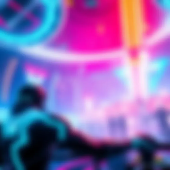 A scene from Tron: Ares showing vibrant visual effects and futuristic elements