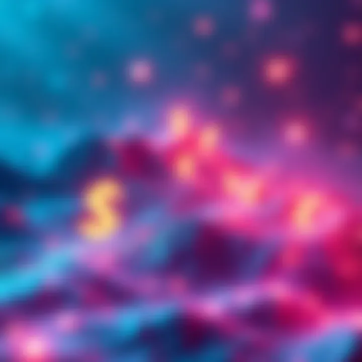 Visual representation of TRON's cash flow shifting within the ecosystem without transactions, illustrating large currency symbols moving across a digital landscape