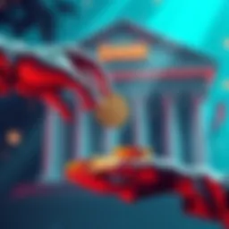 A graphic showing TRON coins being transferred to a bank, symbolizing direct bank transfers with Oobit integration.