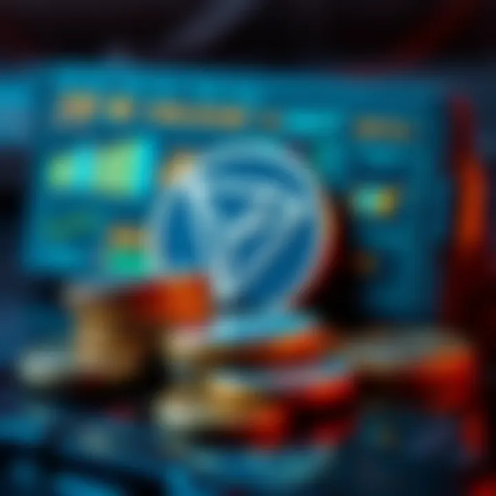 A visual representation of Tron and USDT tokens with a digital wallet in the background