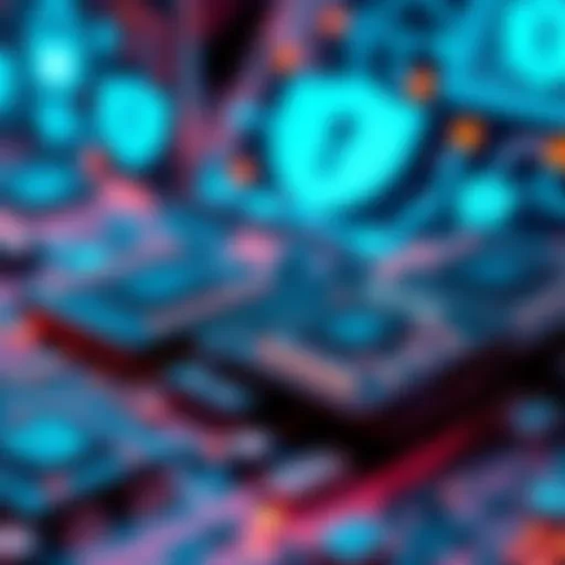 A close-up view of Tropic 01 chips with a digital background showing security icons, indicating a focus on upgrades and vulnerabilities related to Safe 7.