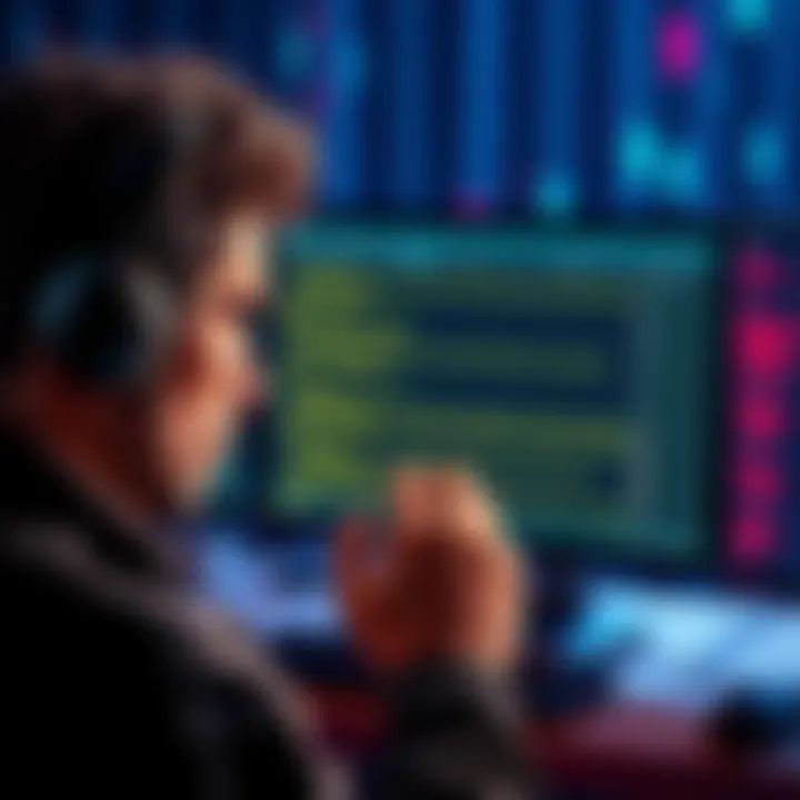 A person frustrated while trying to send USDT on the BEP network with a computer screen showing error messages