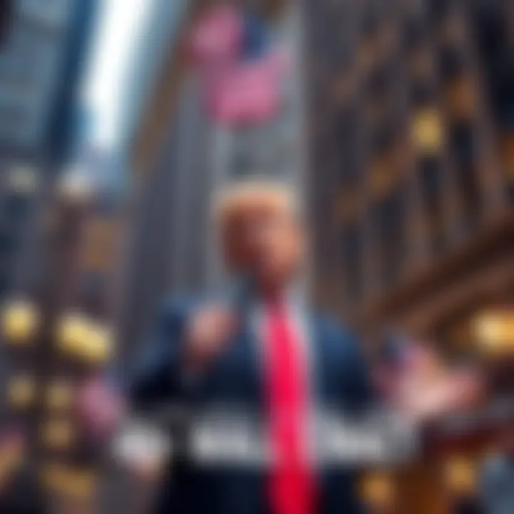 President Trump speaking about the height of 40 Wall Street while standing in front of the building