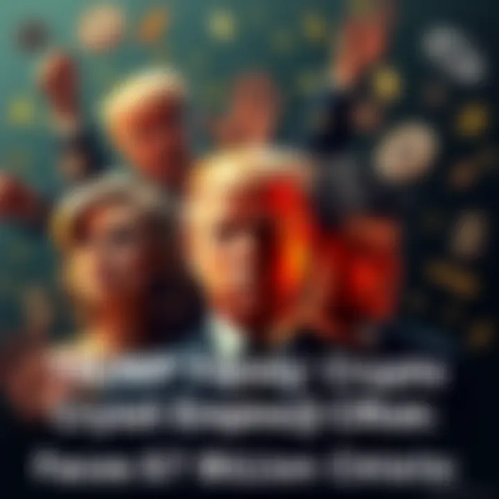 A visual representation of financial turmoil, showing a distressed family amidst cryptocurrency symbols and dollar signs, reflecting allegations of corruption and self-dealing.