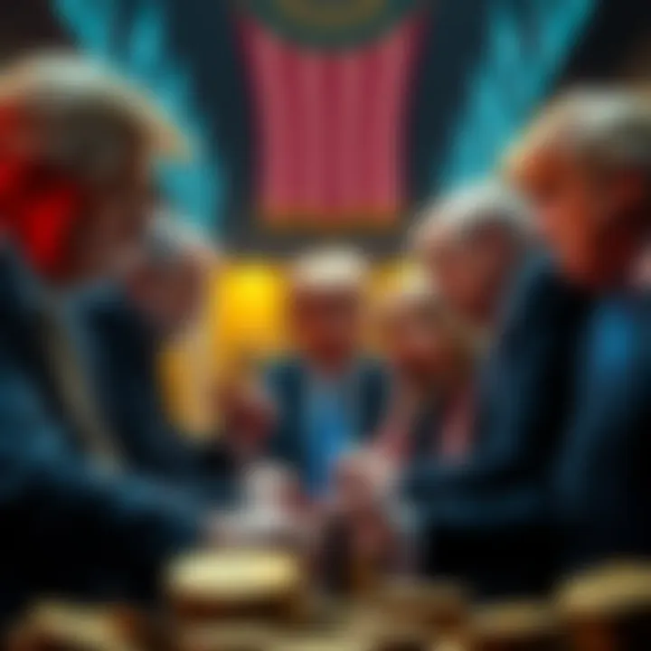 Members of the Trump family discussing cryptocurrency market manipulation
