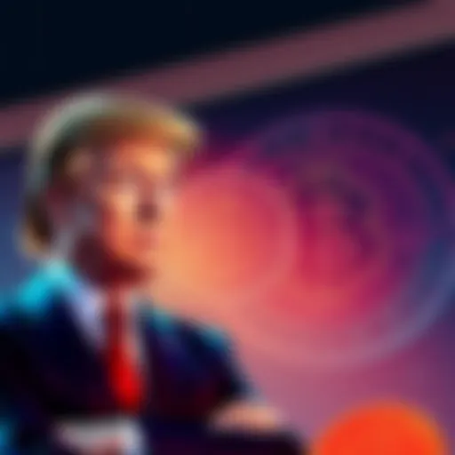 Eric Trump stands beside a cryptocurrency logo while discussing a contract with Emirati investors before the inauguration.