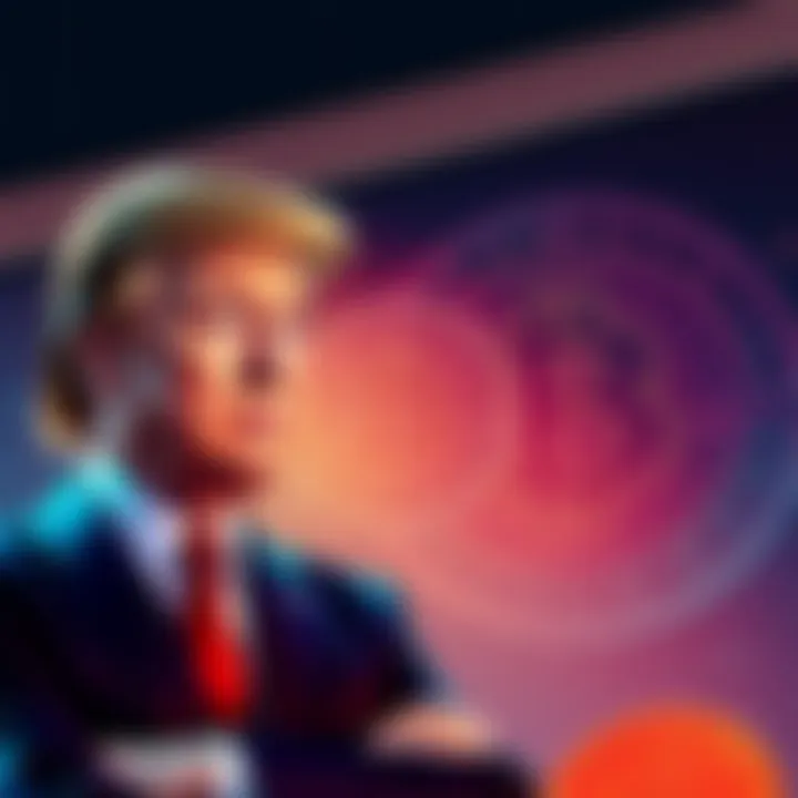 Eric Trump stands beside a cryptocurrency logo while discussing a contract with Emirati investors before the inauguration.