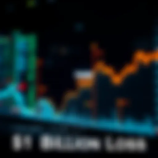 A graphic showing a downward trend in stocks with a representation of the Trump family logo, indicating a financial decline.