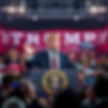 Donald Trump speaks to a crowd, announcing $100 Medicare checks for seniors and a $5,000 dividend for citizens if Republicans win midterms.
