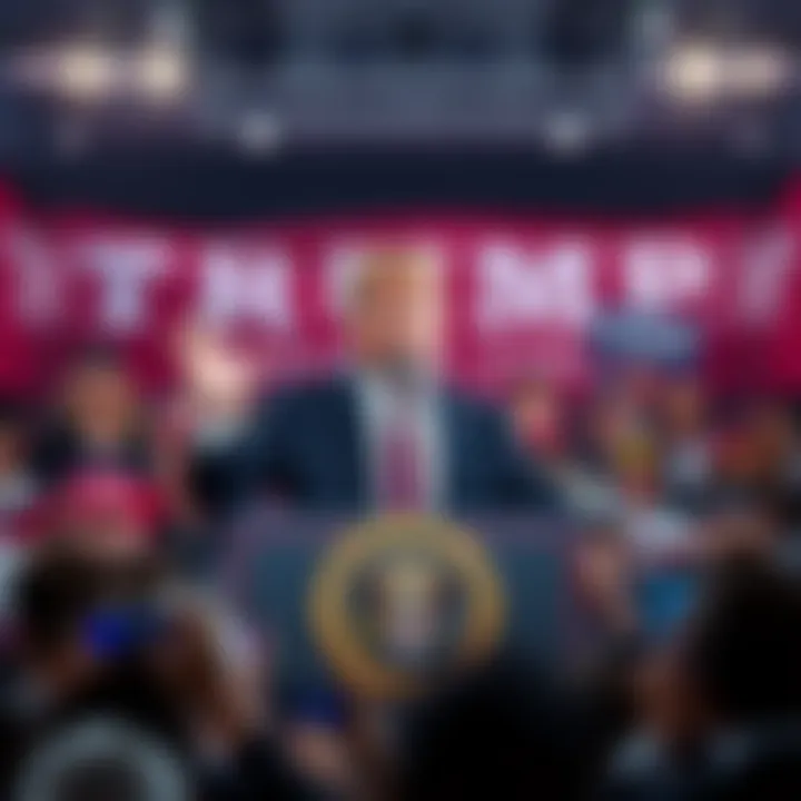 Donald Trump speaks to a crowd, announcing $100 Medicare checks for seniors and a $5,000 dividend for citizens if Republicans win midterms.