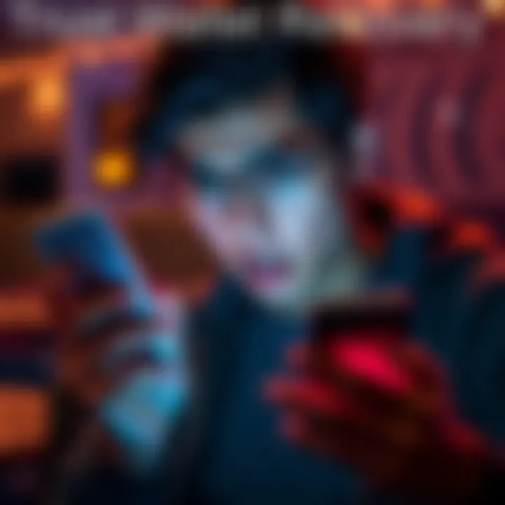 A person looking frustrated while using a smartphone, trying to access Trust Wallet to recover Solana funds after reinstalling the app and facing login challenges.