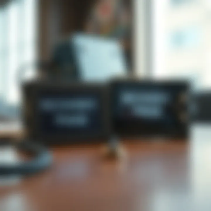 A close-up view of two hardware wallets on a table, both displaying a recovery phrase on their screens.