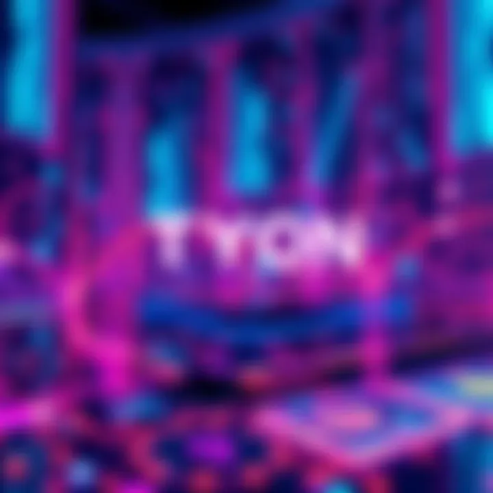 A visual representation of the Tyon platform operating on the Hedera blockchain, showcasing digital interactions and innovative technology.