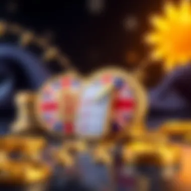 Illustration of cryptocurrency coins with a UK flag and a checklist symbolizing mandatory reporting