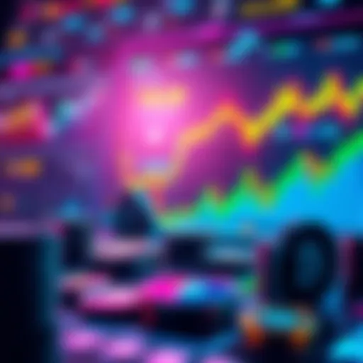 A visual representation of various crypto tokens and charts highlighting lesser-known projects in a vibrant digital setting