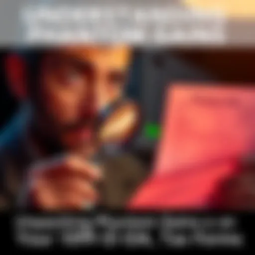 A person looking confused while examining a 1099-DA tax form with magnifying glass and calculator in hand.