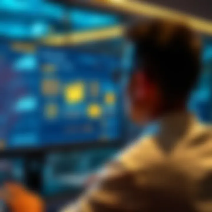 A person looking at a computer screen displaying digital wallets and transaction signing processes in decentralized finance.