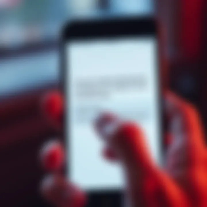 A close-up of a phone screen showing a notification about an unexpected charge from Amazon for Student Prime membership, with a worried hand holding the phone.