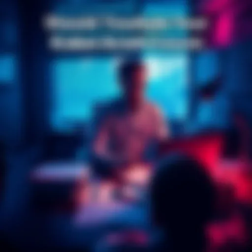 A person sitting at a desk updating their Kraken account address on a laptop with papers and a pen nearby