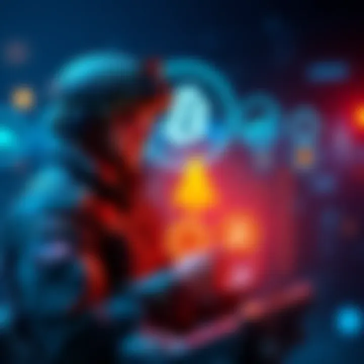 A graphic showing a soldier interacting with digital currency symbols and military tech, representing the link between the U.S. military and Coinbase's technology