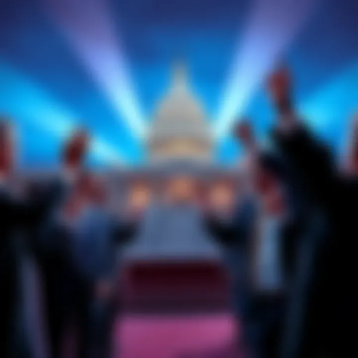 U.S. Senate members celebrating the passage of the GENIUS Act for stablecoin regulation