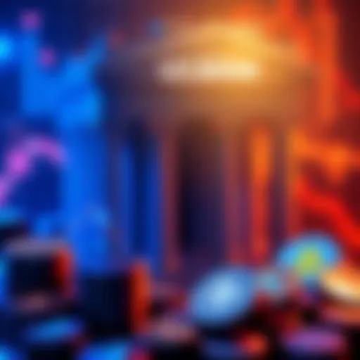 U.S. Bank logo alongside visuals of stablecoins and cryptocurrency symbols