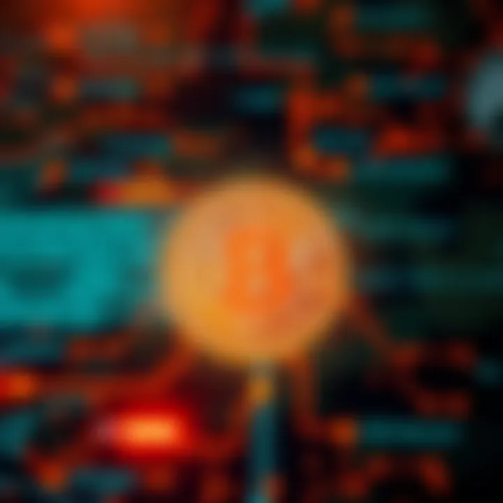 A Bitcoin symbol overlay on a military digital background, representing the US military's new blockchain initiative