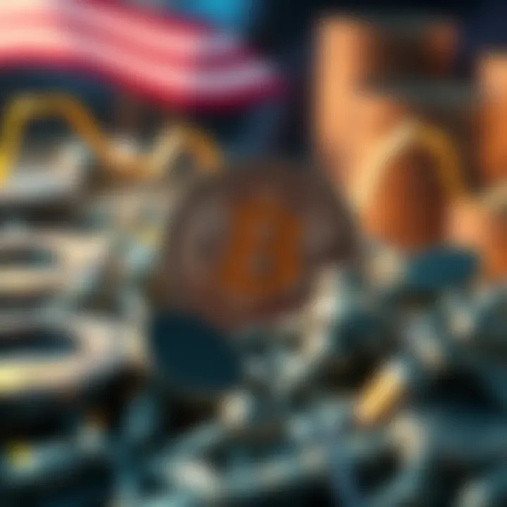 A graphic showing the U.S. national debt exceeding $40 trillion alongside a Bitcoin symbol, highlighting the relationship between national debt and cryptocurrency.