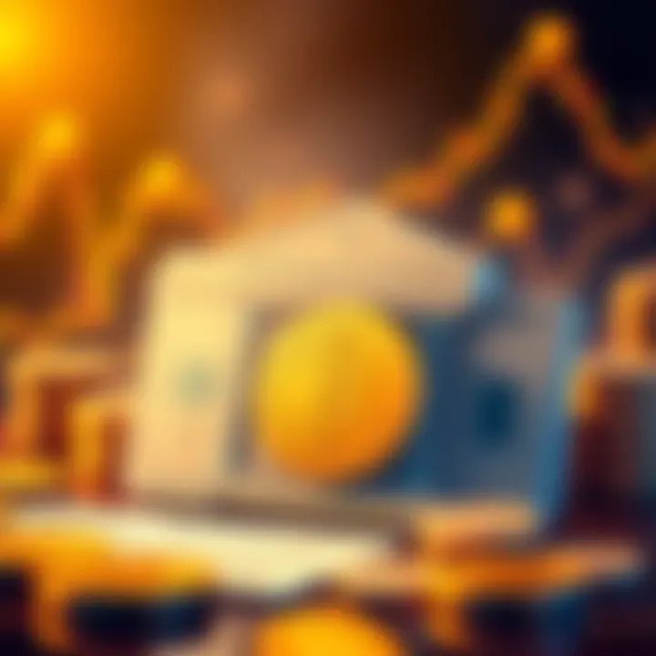 Illustration of a retirement account with cryptocurrency symbols representing new investment options