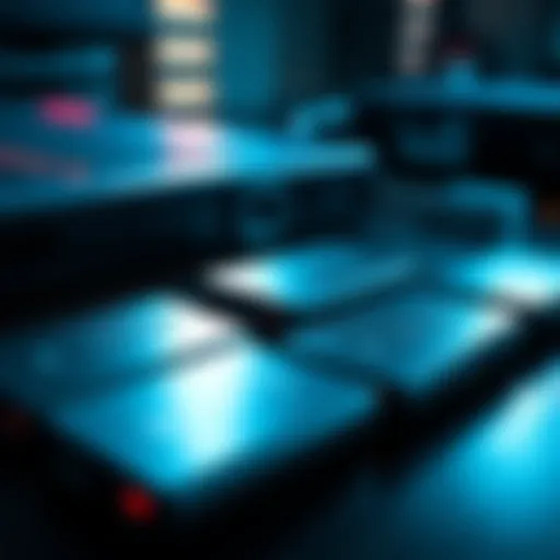 Multiple encrypted USB drives arranged on a desk, symbolizing cold storage for cryptocurrencies like Monero.