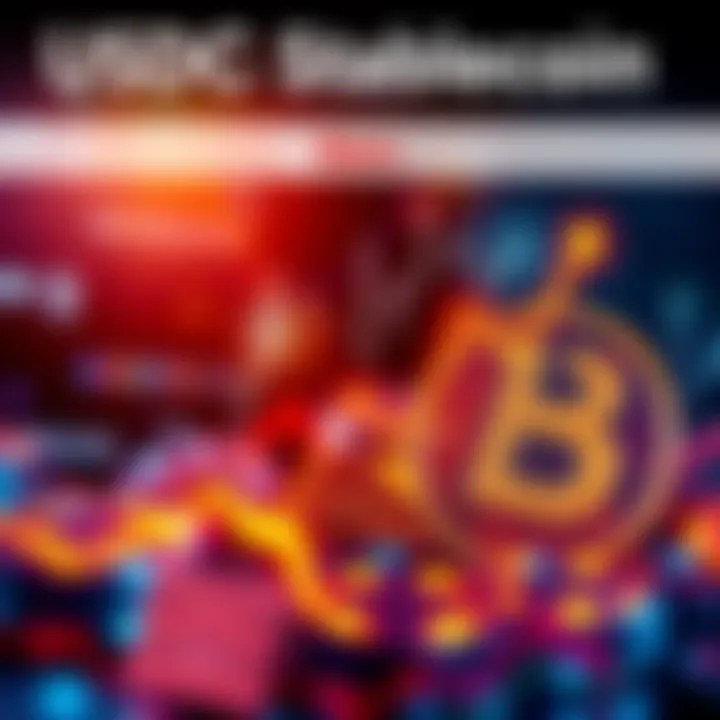 USDC Stablecoin Growth Graphic showing rising USDC transactions and growth trend for the stablecoin
