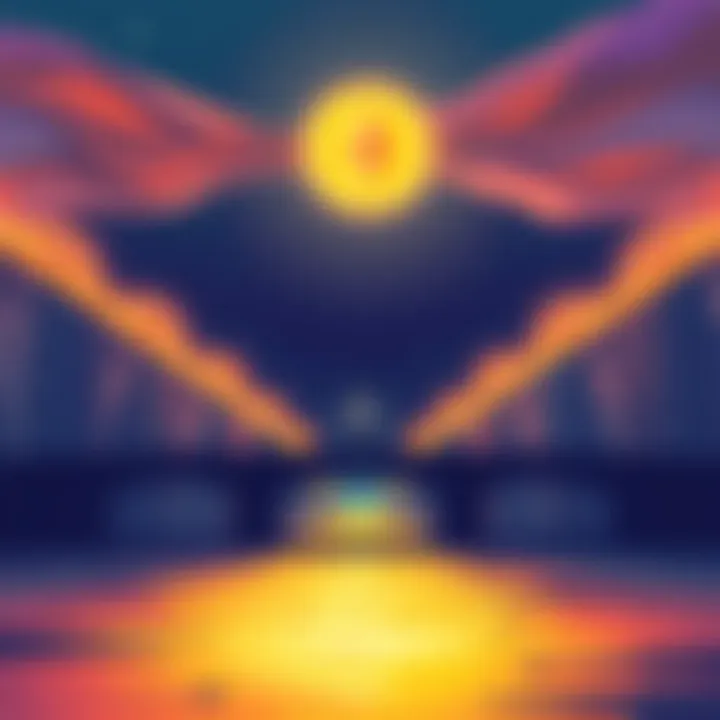 Illustration showing the transfer of USDC from Solana blockchain to Ethereum blockchain, depicting bridge options and cost savings.