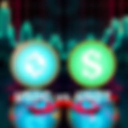 Graphic showing USDC and USDT logos side by side, symbolizing the competition between the two stablecoins in the crypto market