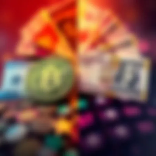 A split image showing USDT cryptocurrency on one side and local currency notes on the other, symbolizing payment preferences across different regions.