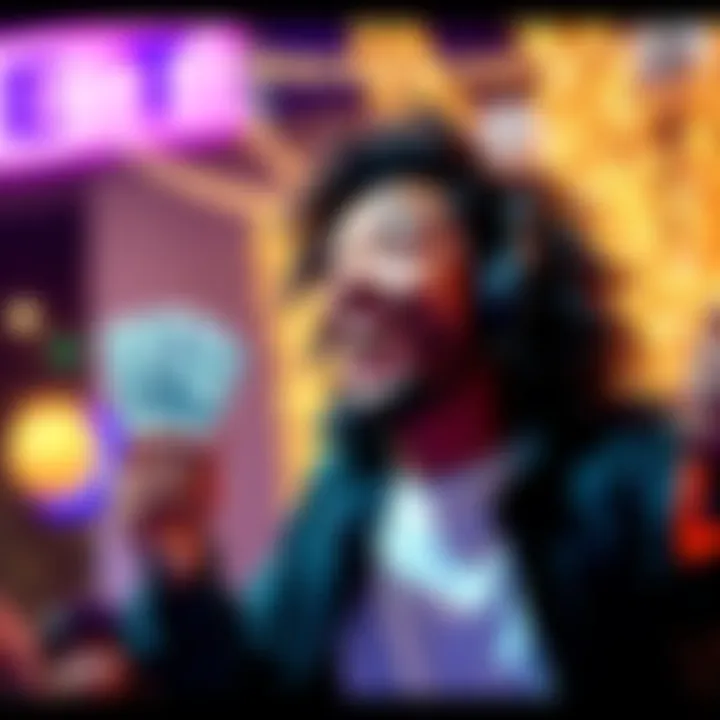 A person joyfully celebrating their first cashout, holding cash and smiling.