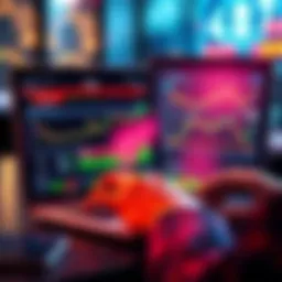 Close-up of a person looking at a DEX aggregator interface on a laptop, showing charts and trade options