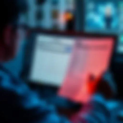 A person examining financial documents reflecting discrepancies in crypto tax reporting on a computer screen