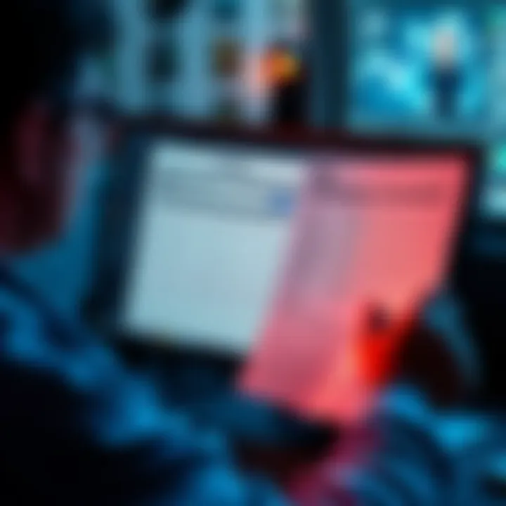 A person examining financial documents reflecting discrepancies in crypto tax reporting on a computer screen