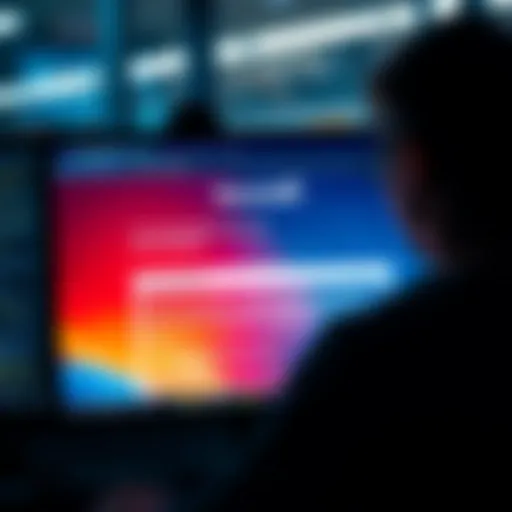 A user looks at a computer screen displaying the Secondfi website with a focus on the new user agreement, showing signs of concern about security.