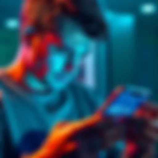 A person looks worried while checking a trading app on their phone, with a screen displaying a loss in cryptocurrency.