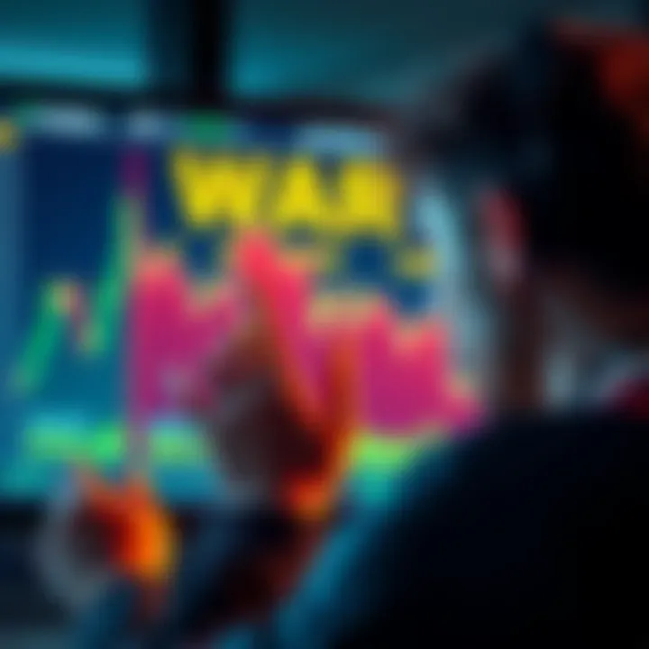 A person looking worried while viewing a screen displaying a significant drop in WAR token balance on the Kraken platform.