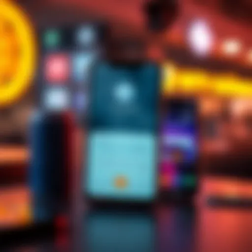 A smartphone displaying a simple and intuitive cryptocurrency app next to popular banking and messaging apps, showcasing ease of use.